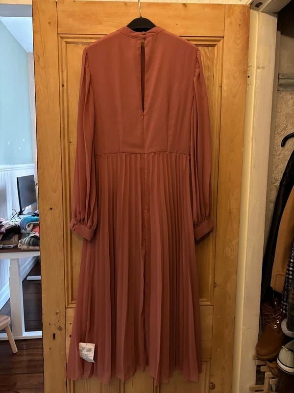 ASOS Embroidered pink maxi dress