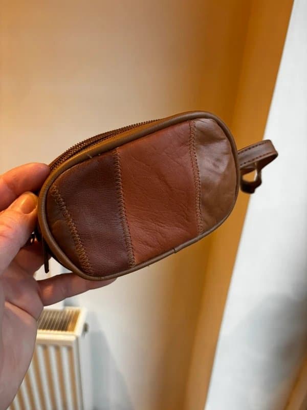 leather purse Brown Patchwork Leather Purse VGC