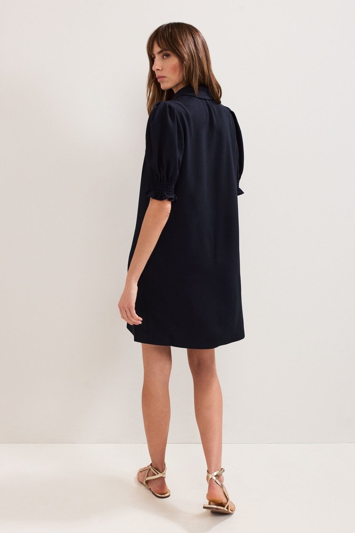 Phase Eight Phase Eight Women's Candice Scallop Detail Shirt Dress in Dark Navy - 4