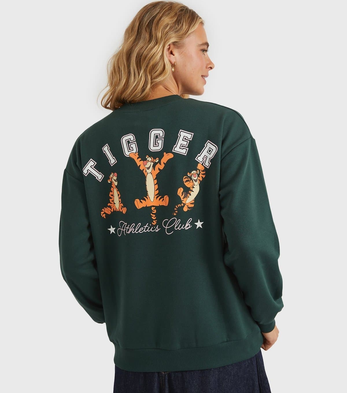 Custard Women's Clothing Dark Green Disney Tigger Athletics Sweatshirt Custard New Look