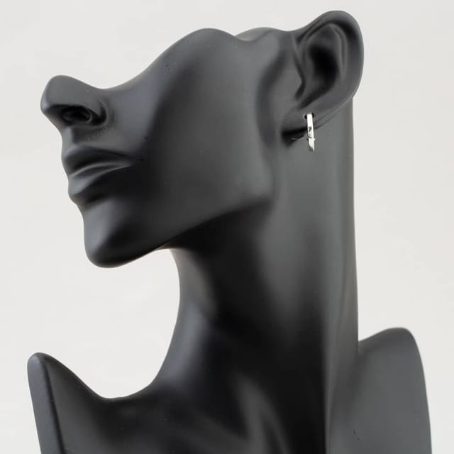 T.H.Baker T.H.Baker Women's Sterling Silver 15mm Square-Tube Hoop Earrings 8.53.9259 - 3