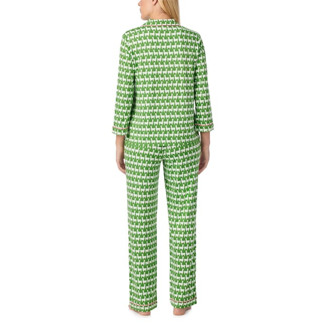 kate spade new york Kate Spade New York Women's KS new york 3/4 sleeve long pj in llamas in Light Green - 2