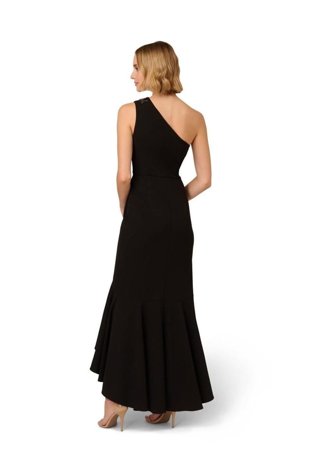 Papell Studio Papell Studio Women's Beaded Knit Crepe Gown in Black - 2