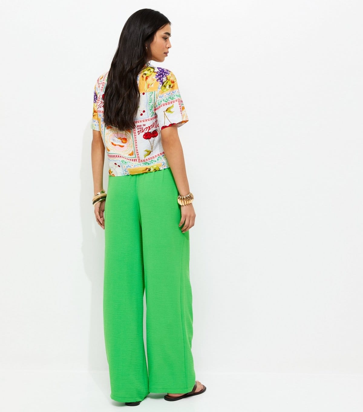 New Look Women's Green Loose Fit Wide Leg Trousers New Look - 4