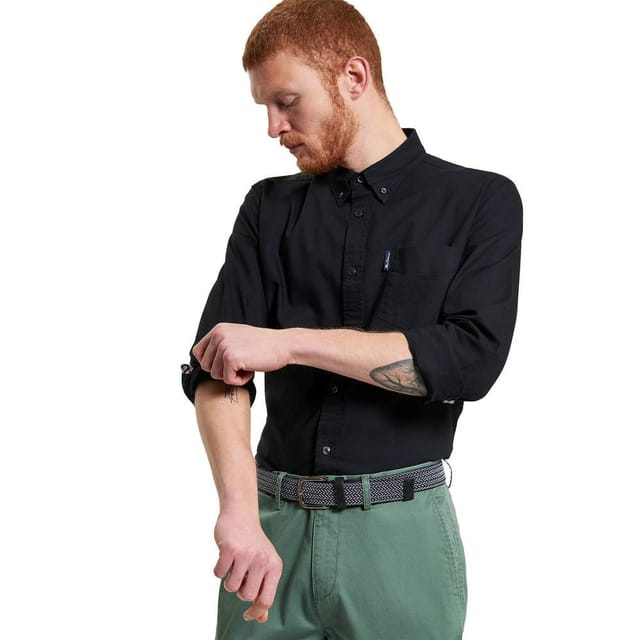 Ben Sherman Ben Sherman Men's Signature Oxford Long-Sleeved Shirt in Black - 2