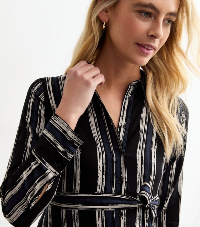 New Look Women's Maternity Black Striped Shirt Dress New Look - 2