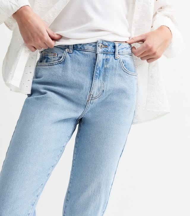 New Look Women's Pale Blue Hannah Ankle Grazer Straight Leg Jeans New Look - 3