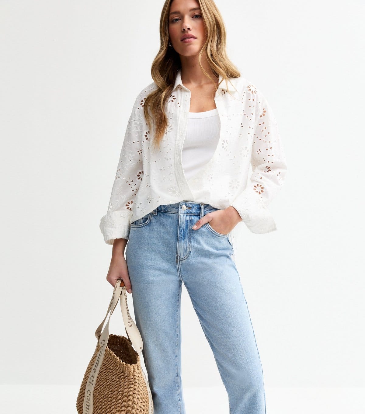 New Look Women's Pale Blue Hannah Ankle Grazer Straight Leg Jeans New Look - 4