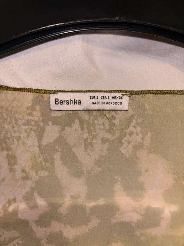 Bershka Sheer Green Mermaid Cropped Top