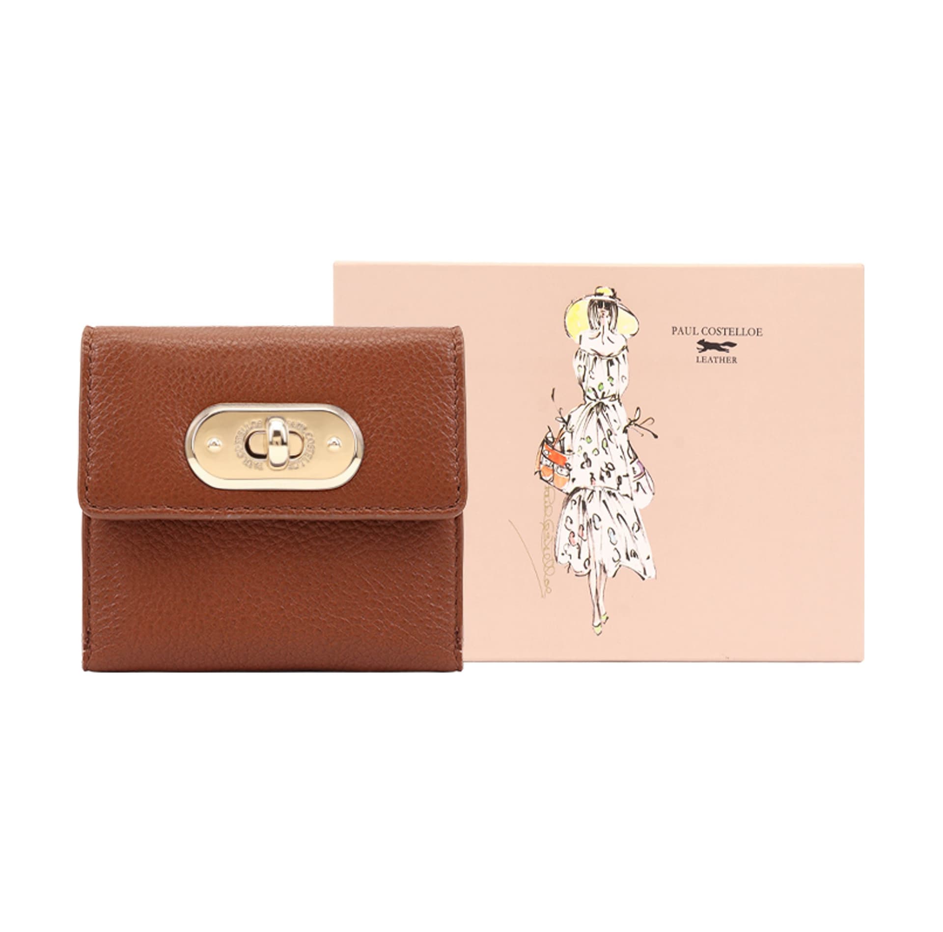Paul Costelloe Paul Costelloe Women's Baro Leather Purse in Brown