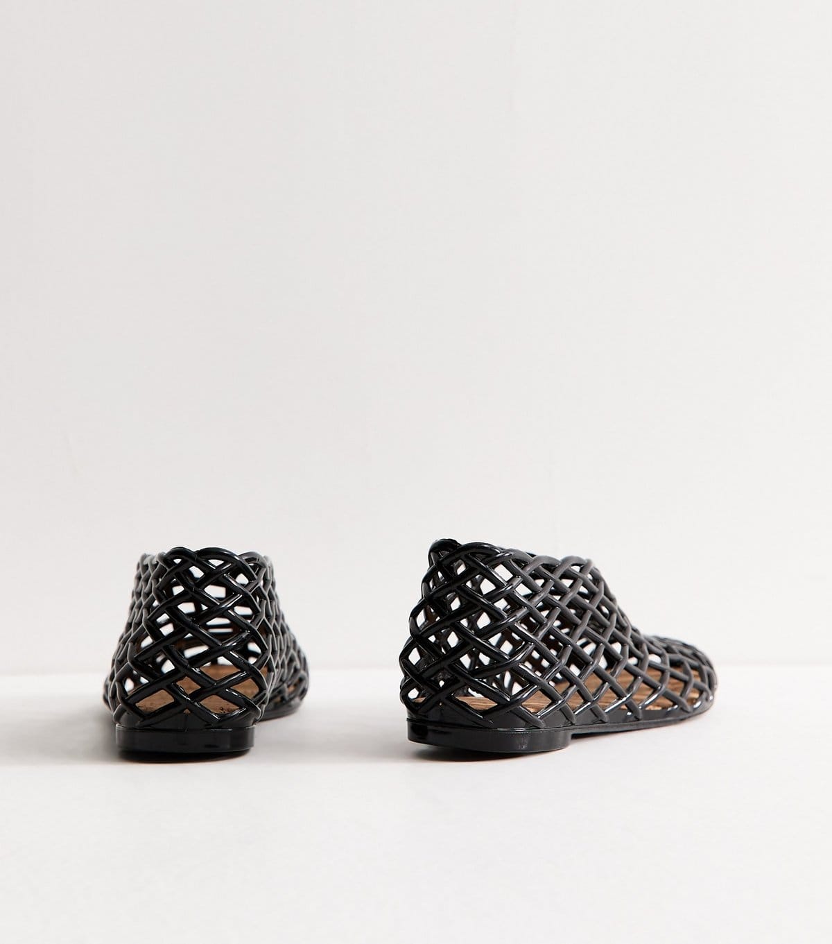 New Look Women's Black Jelly Lattice High Top Ballet Pumps New Look - 4