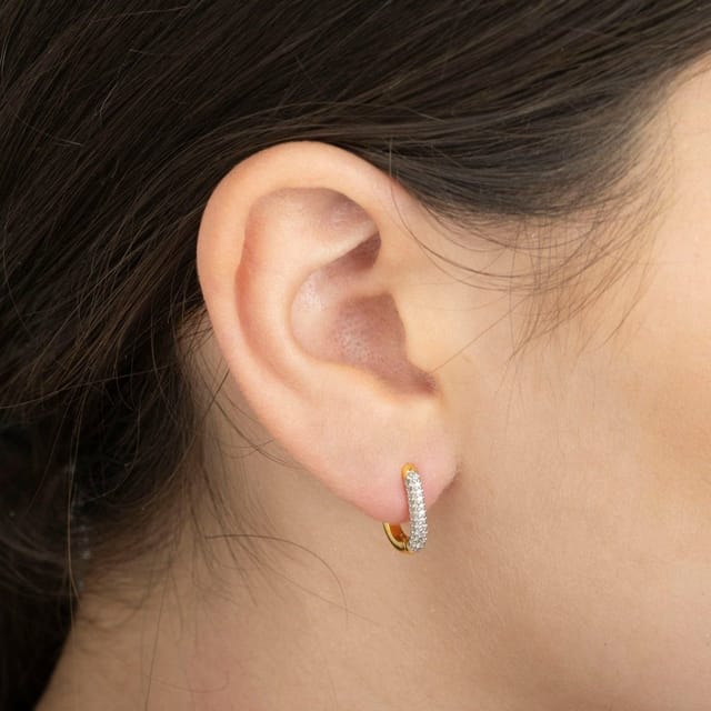 Gold Trip Gold Trip Women's Crystal U Hoop Earrings in Gold - 2