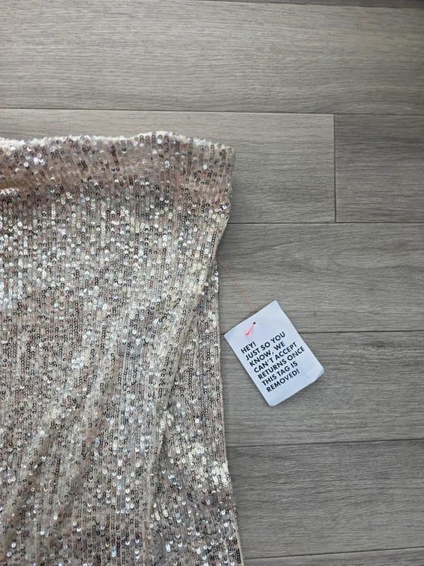 ASOS Asos gorgeous champagne sequin skirt. Uk 14