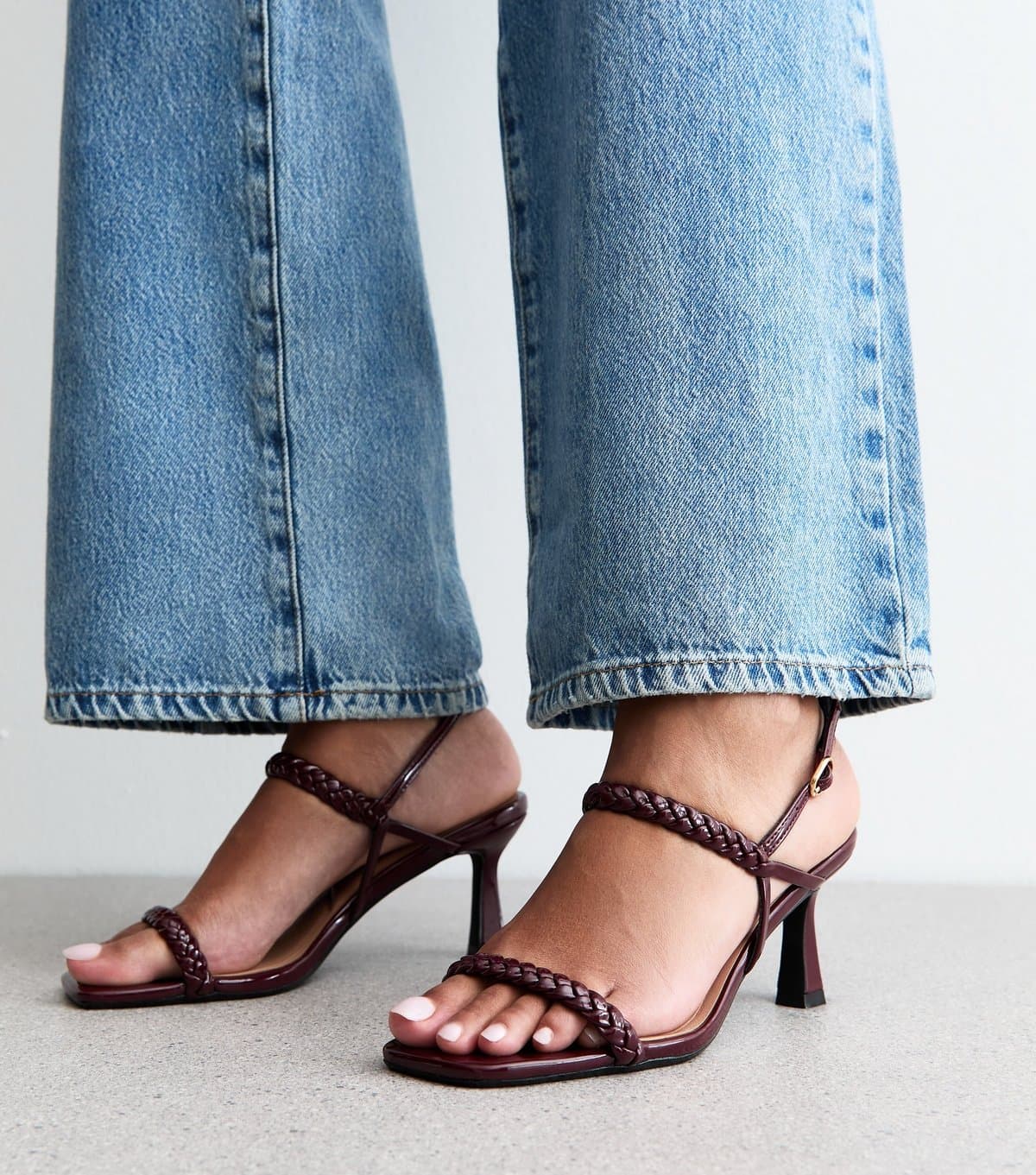 New Look New Look Dark Burgundy Faux Leather Sandals