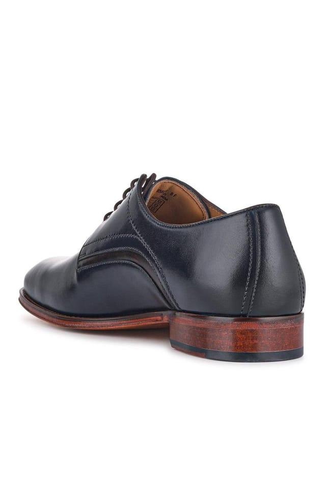 Jones Bootmaker Jones Bootmaker Men's Jammer Smart Leather Lace-Up Shoes in Navy - 3