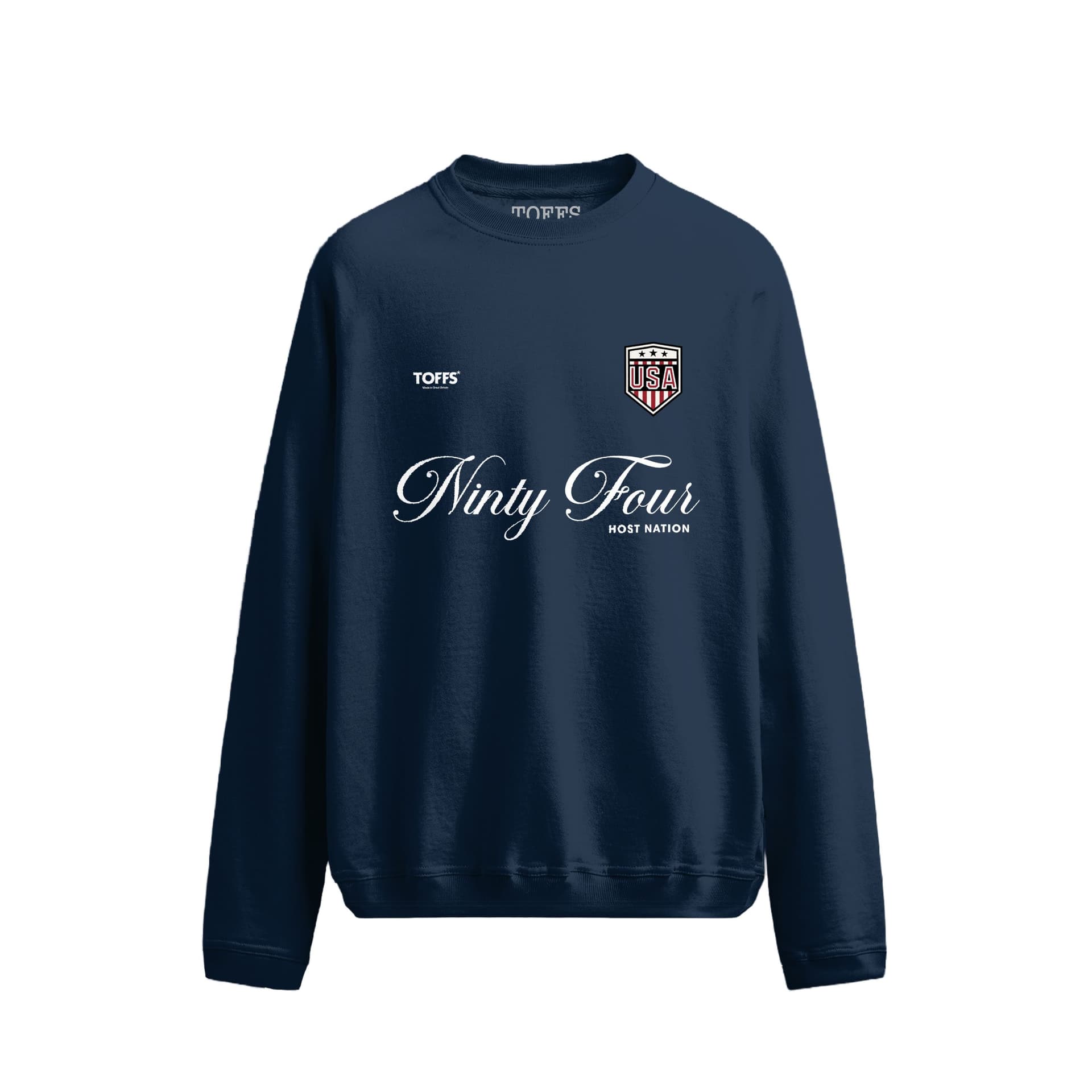 Toffs Football Toffs Football Men's Retro Soccer Football Ninty Four Host Nation T-Shirt Sweatshirt - Navy
