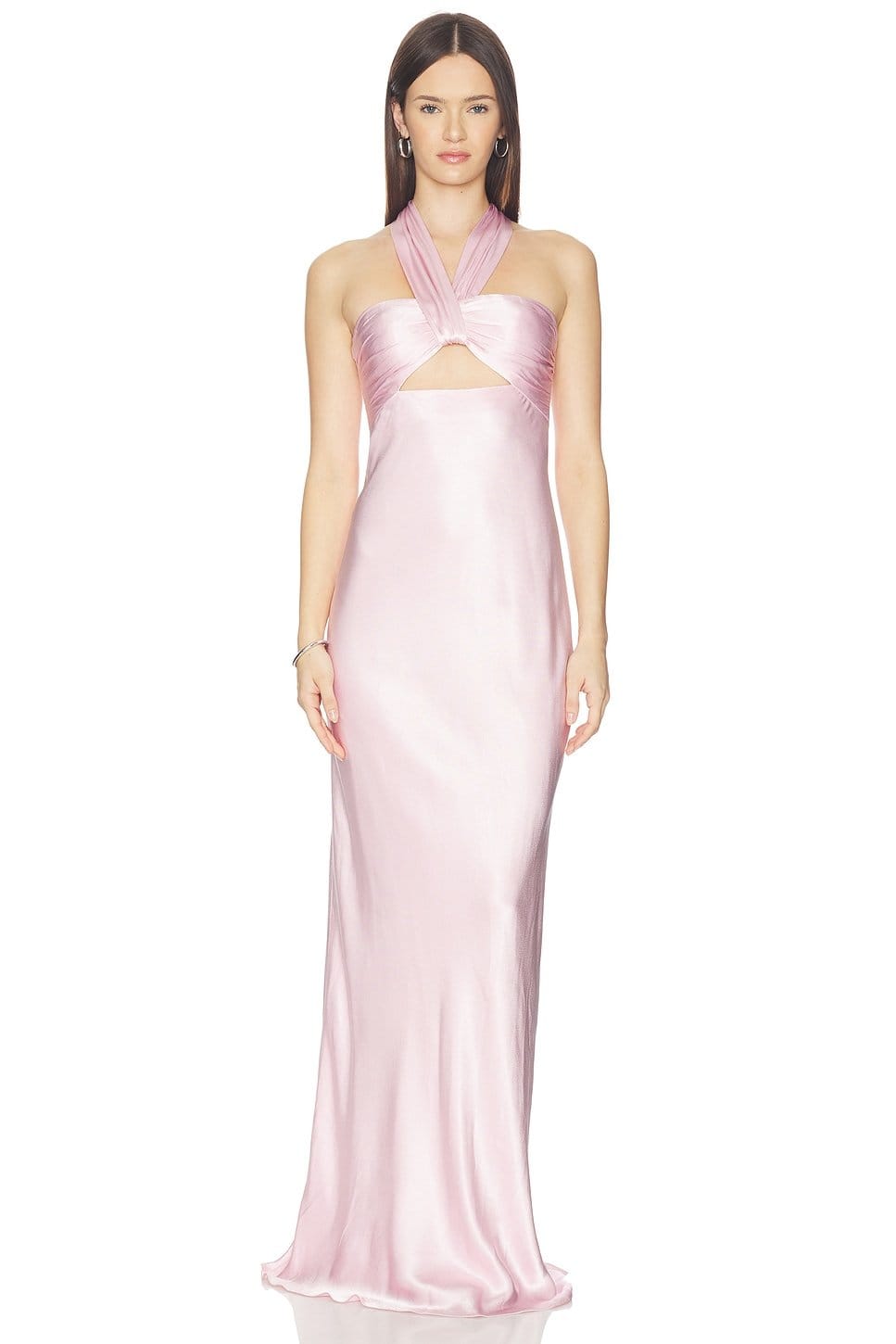 revolve La Lune Ruched Halter Maxi Dress - 1