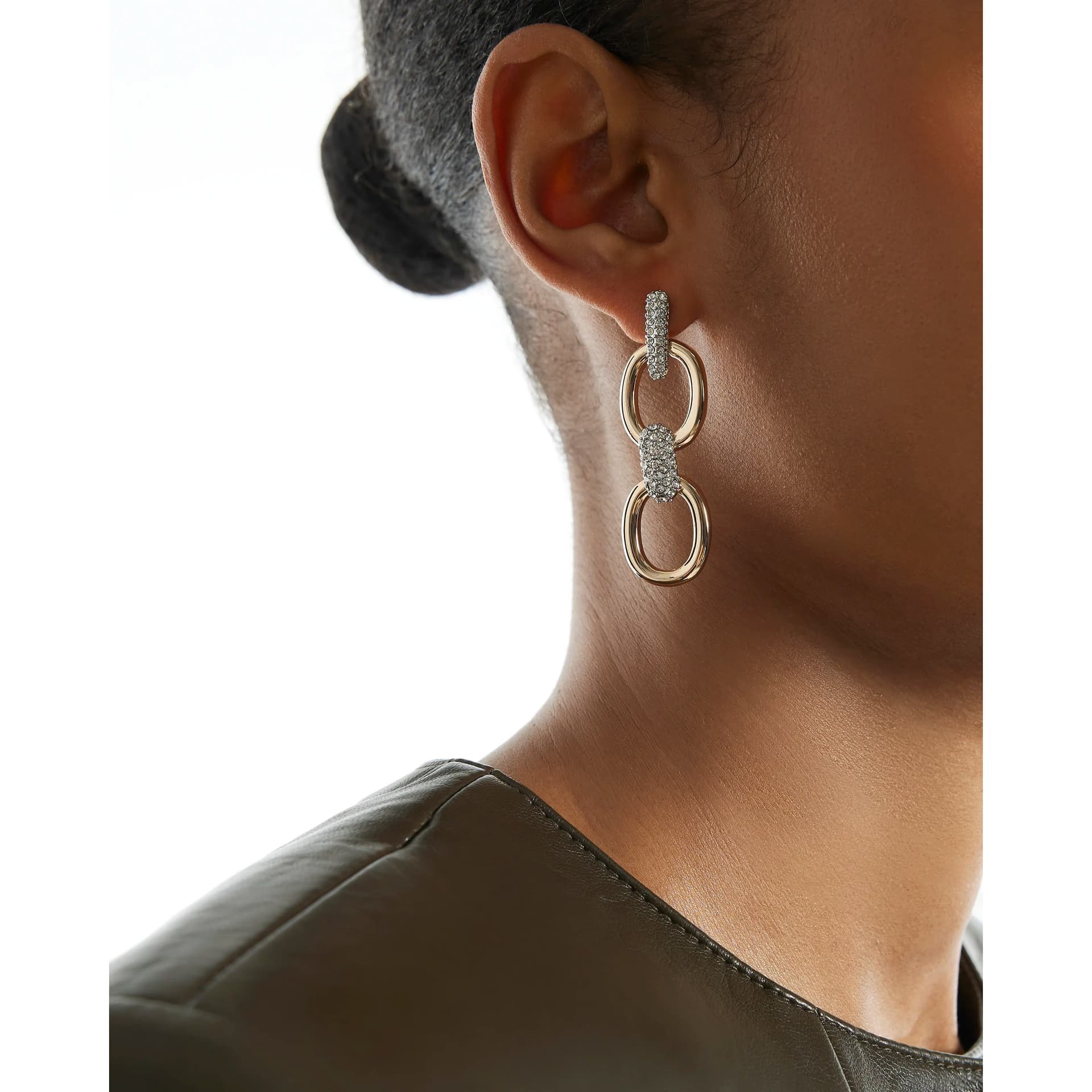 River Island River Island Womens Gold Triple Link Drop Earrings