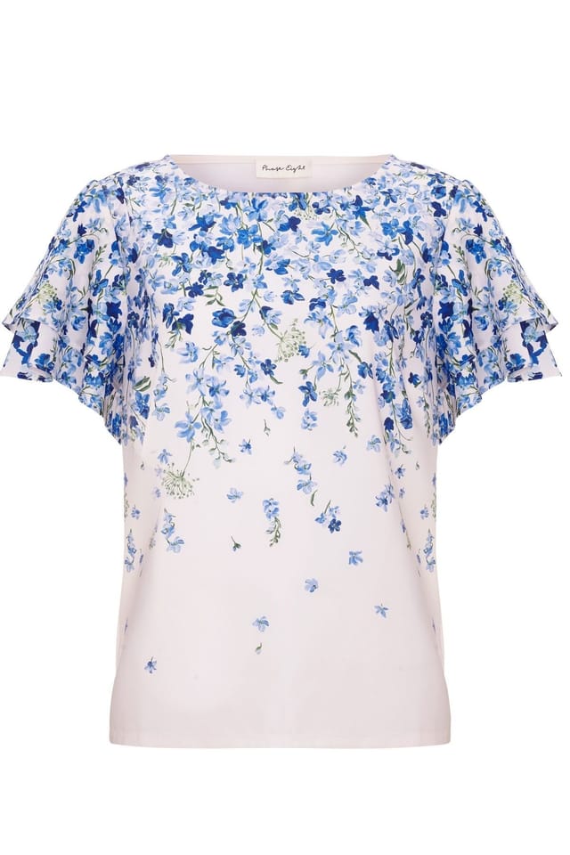 Phase Eight Phase Eight Women's Rowan Floral Top in Blue - 2