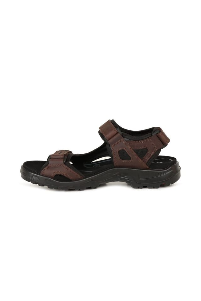 ECCO Ecco Men's 'Yucatan' Rip Tape Fastening Sandals in Chocolate - 2