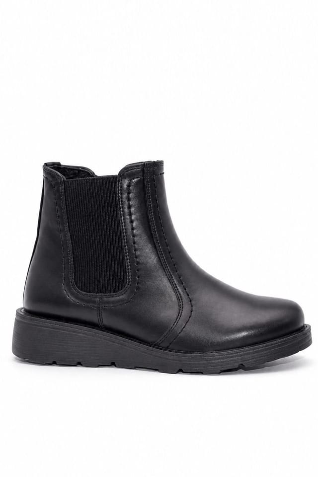 Spot On Spot On Women's Chelsea Ankle Boots with Elastic Side Panels in Black - 2
