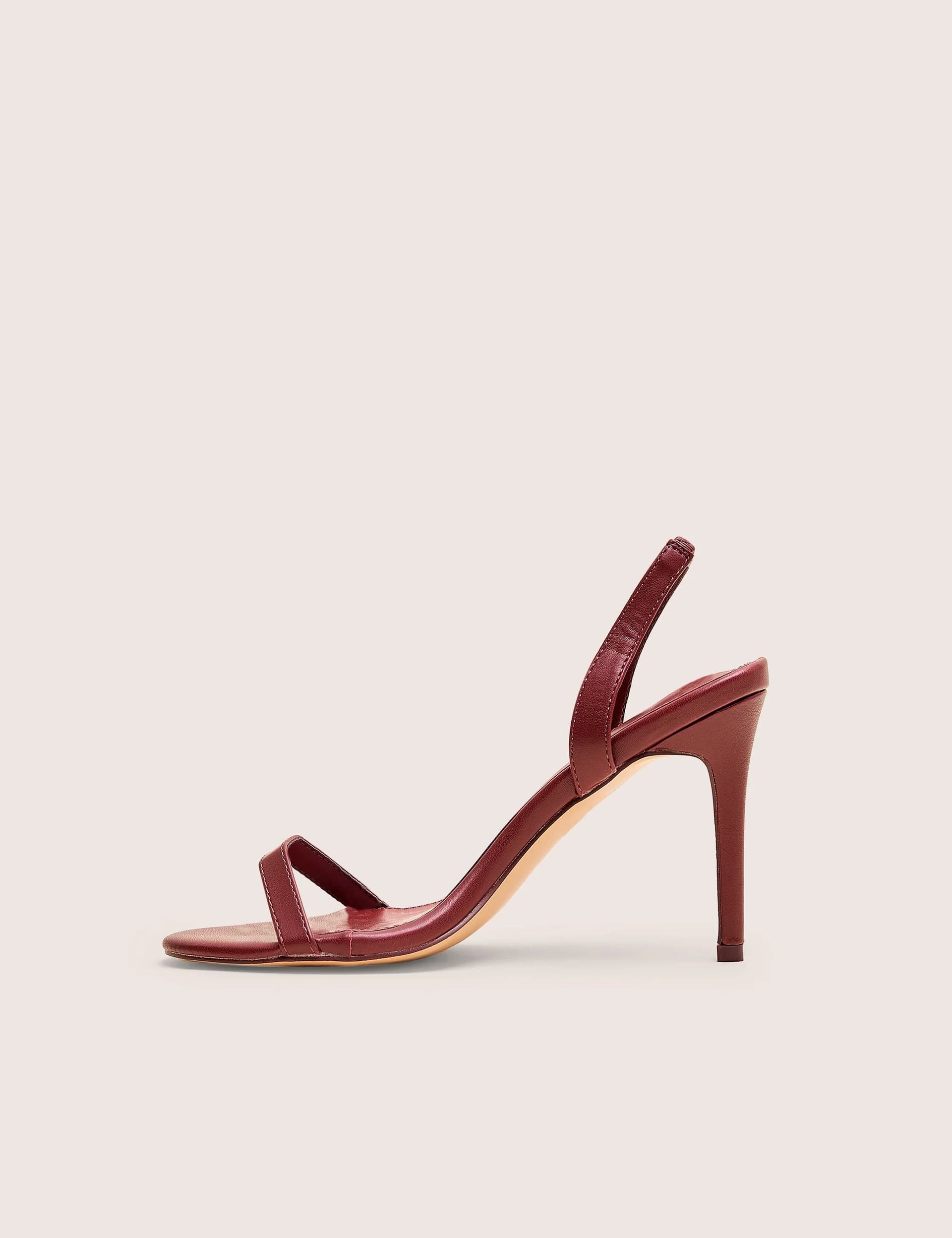 Public Desire Public Desire UK Burgundy Patent Leather Stiletto Heels