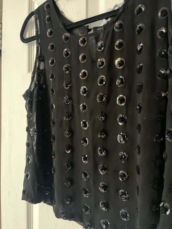 New Look Black sequin cami 12