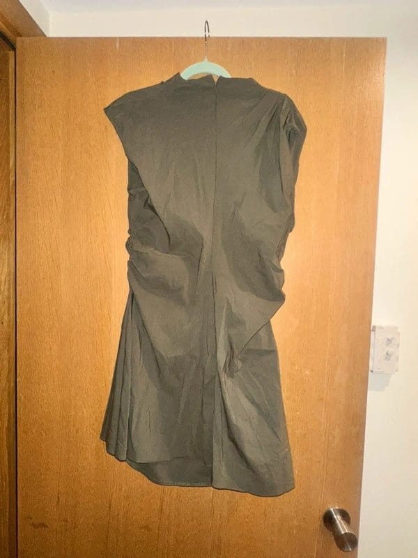 ASOS ASOS khaki sleeveless ruched mini dress - Size 18 - 1