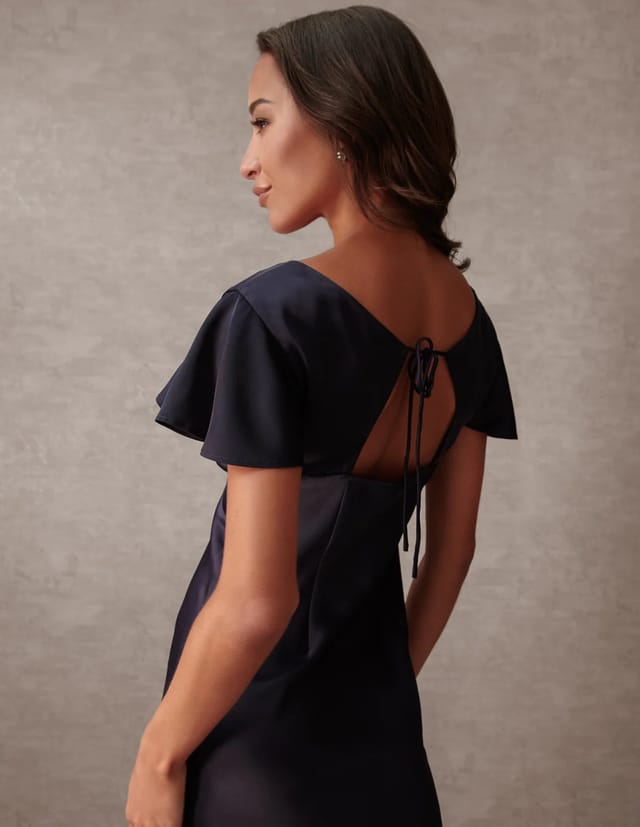 Blue Vanilla Luxe Angel Sleeve Midi Dress - 2