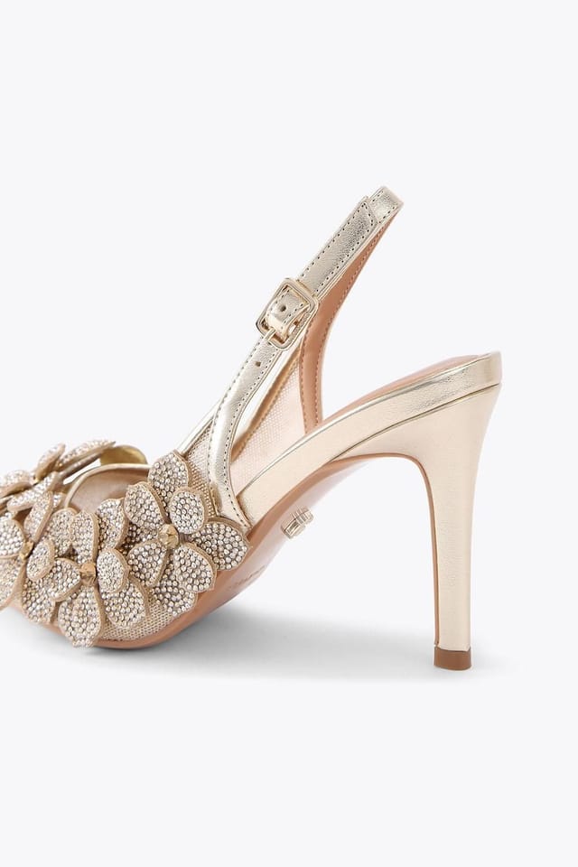 Carvela Carvela Women's 'Petalo Court' Fabric Heels in Gold - 3