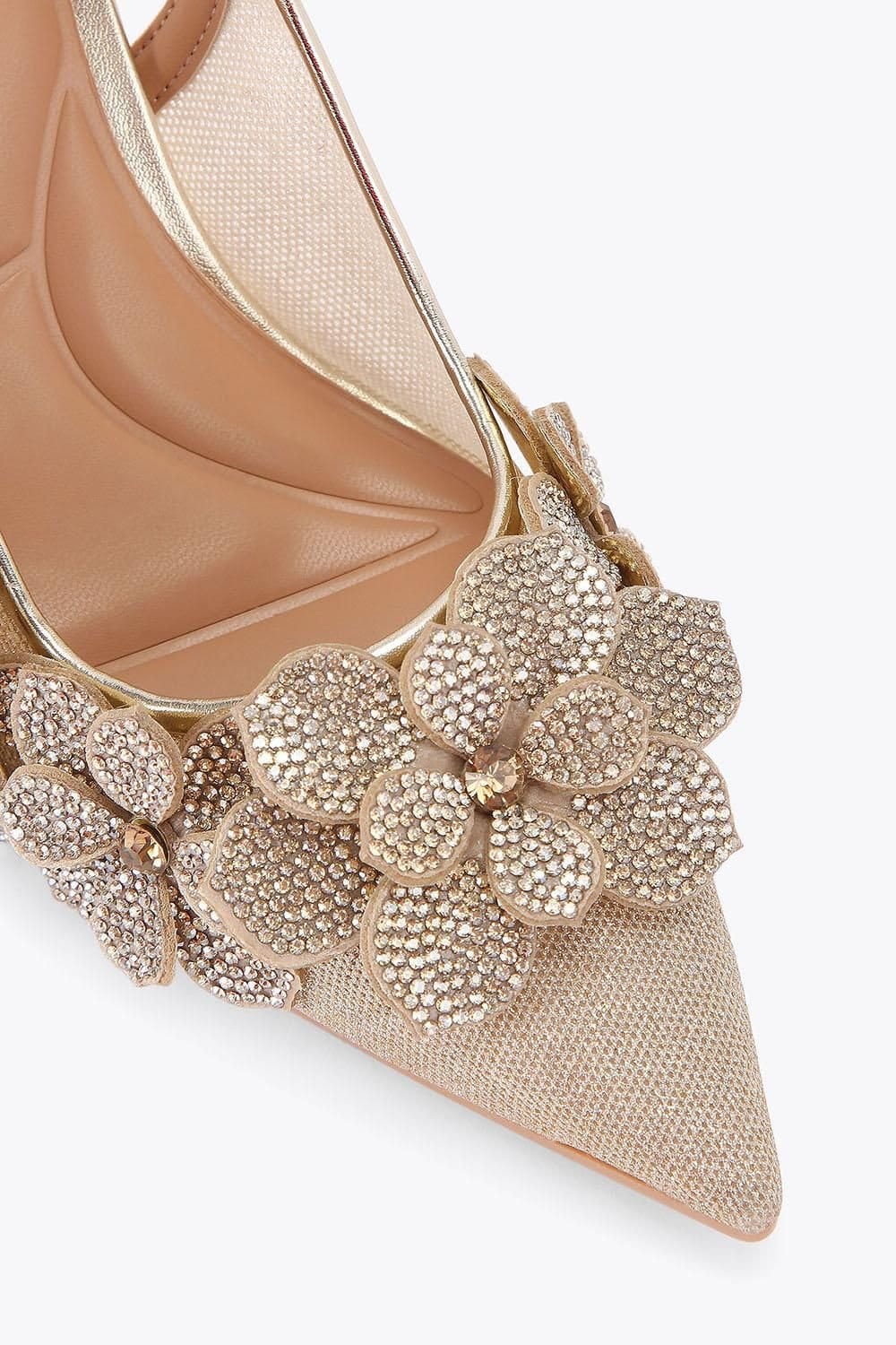 Carvela Carvela Women's 'Petalo Court' Fabric Heels in Gold - 4