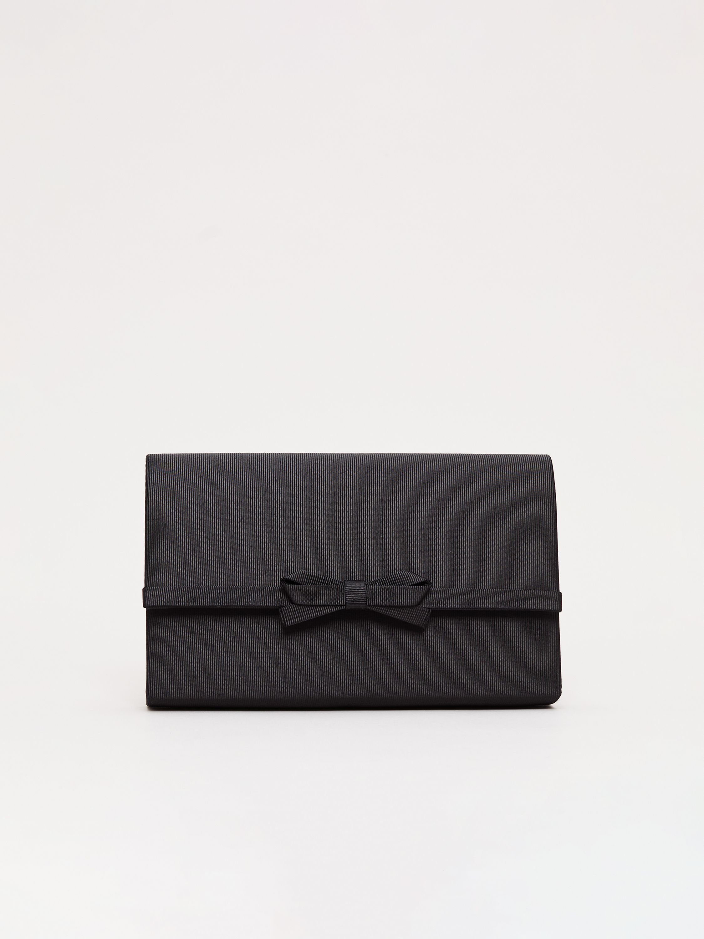 Phase Eight Phase Eight Women's Grosgrain Bow Clutch Bag in Black - 2
