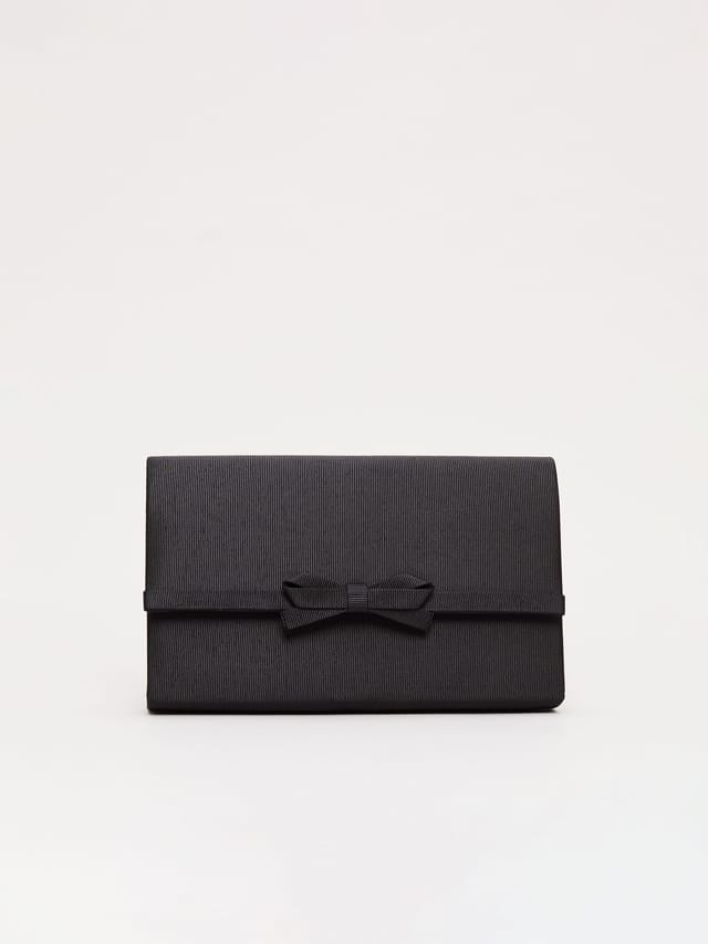 Phase Eight Phase Eight Women's Grosgrain Bow Clutch Bag in Black - 2