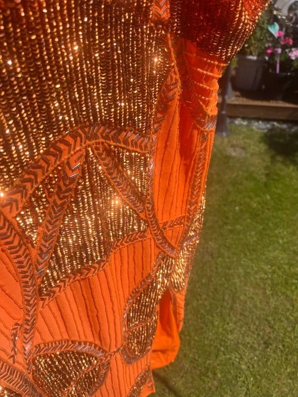 ASOS ASOS Orange sequinned dress size 18 - 1