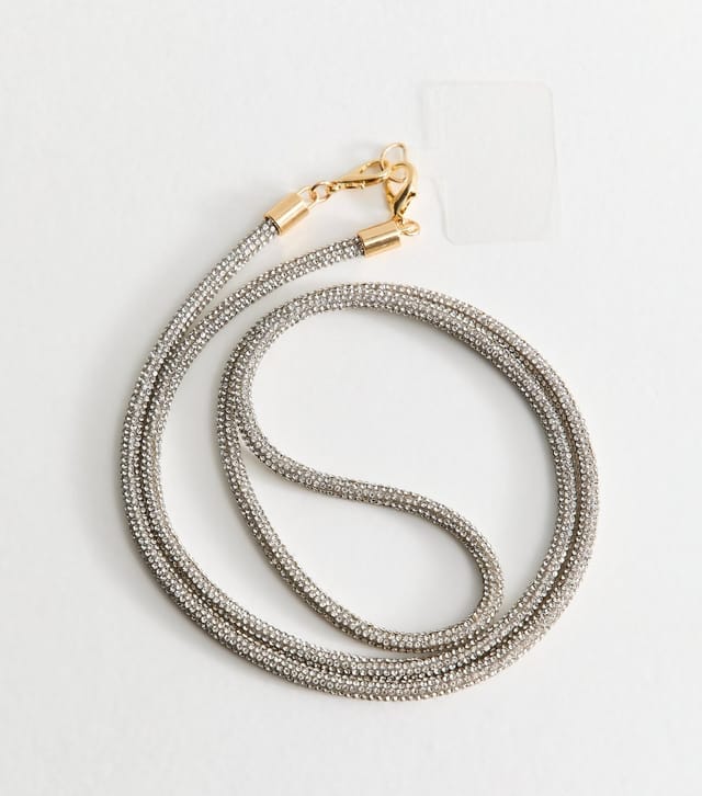 New Look Gold Diamante Embellished Phone Strap New Look - 3