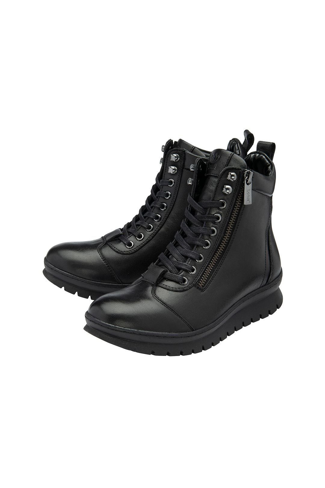 Lotus Lotus Women's 'Corsica' Leather Zip-Up Ankle Boots in Black - 2