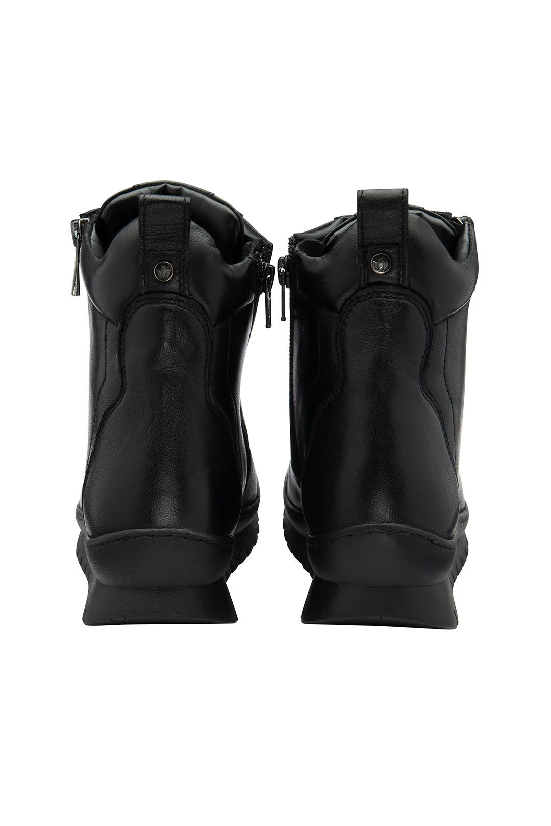 Lotus Lotus Women's 'Corsica' Leather Zip-Up Ankle Boots in Black - 3