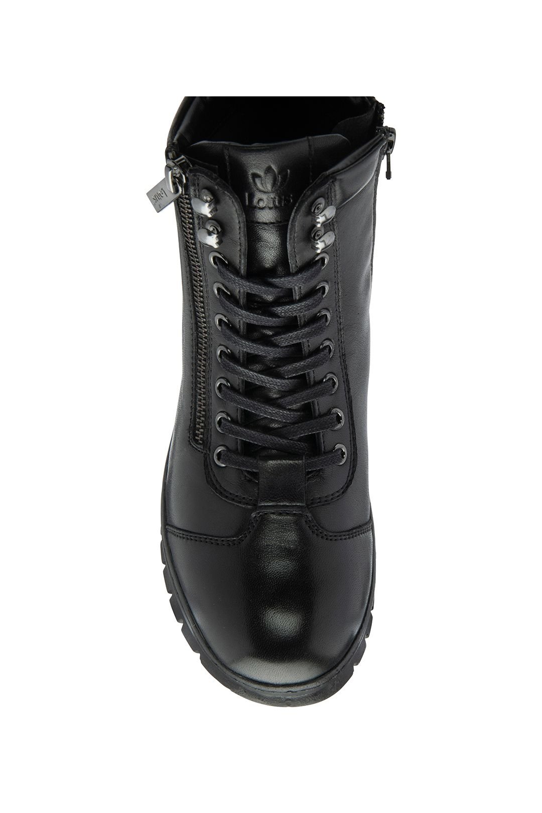 Lotus Lotus Women's 'Corsica' Leather Zip-Up Ankle Boots in Black - 4