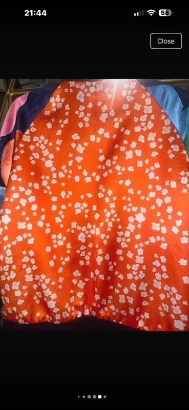 Never Fully Dressed NFD Abstract Satin Bomber Size 12