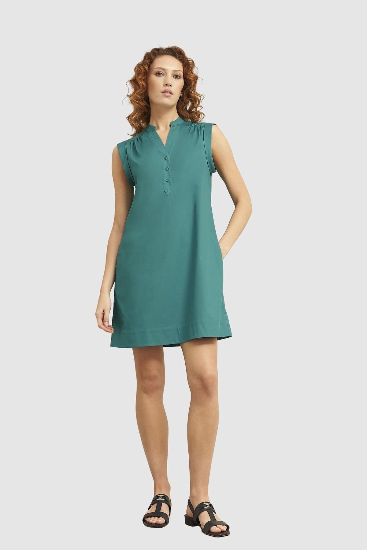 Hobbs London Hobbs London Women's Skye Mini Shift Dress in Teal