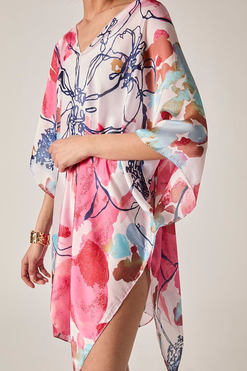 James Lakeland James Lakeland Women's Red Floral Sketch Kaftan - 4