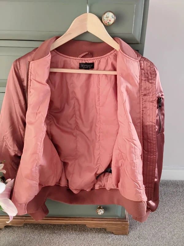 Topshop Topshop womens bomber jacket rose gold size 6