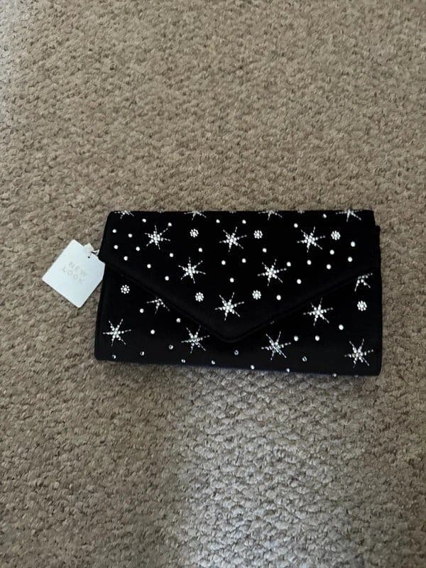 New Look New Look Velvet Star Clutch Bag