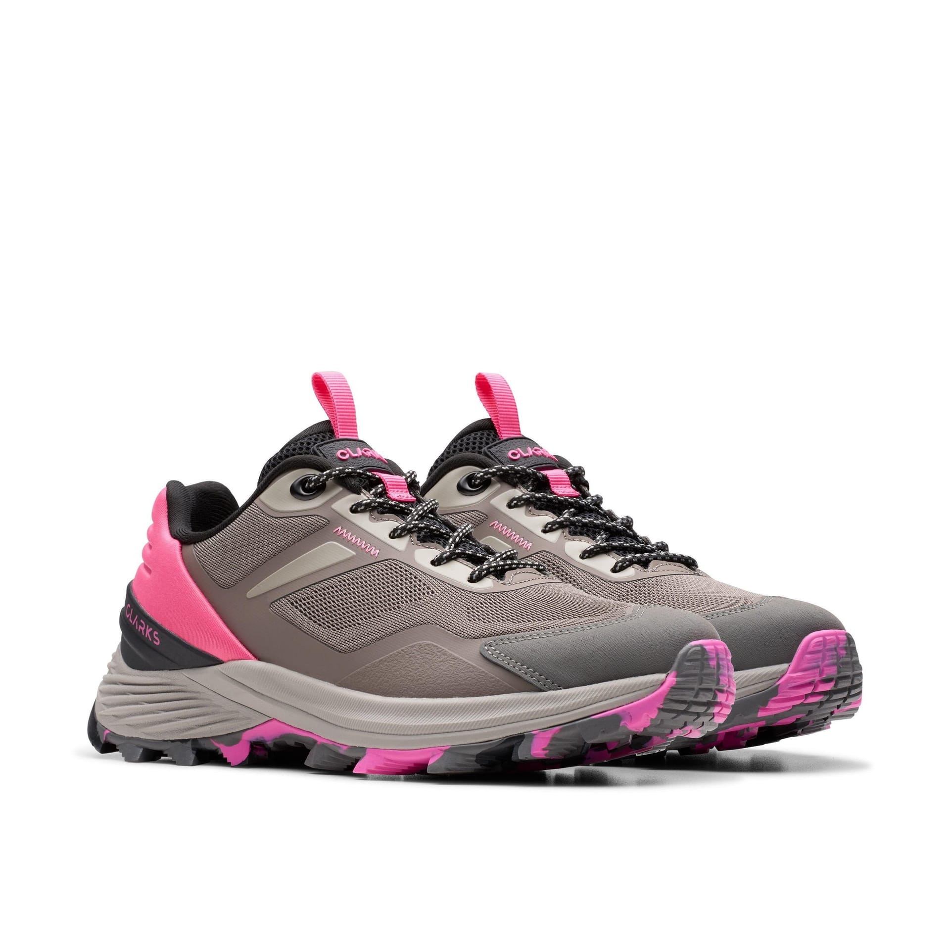 Clarks Clarks Women's Laila Trail Grey Combination Trainers - 4