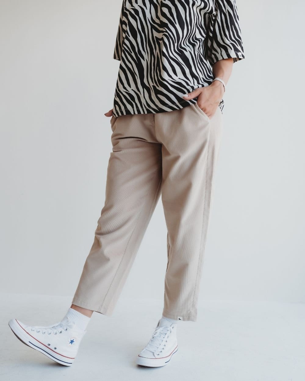 Turtledove London Stone Corduroy Barrel Leg Trousers