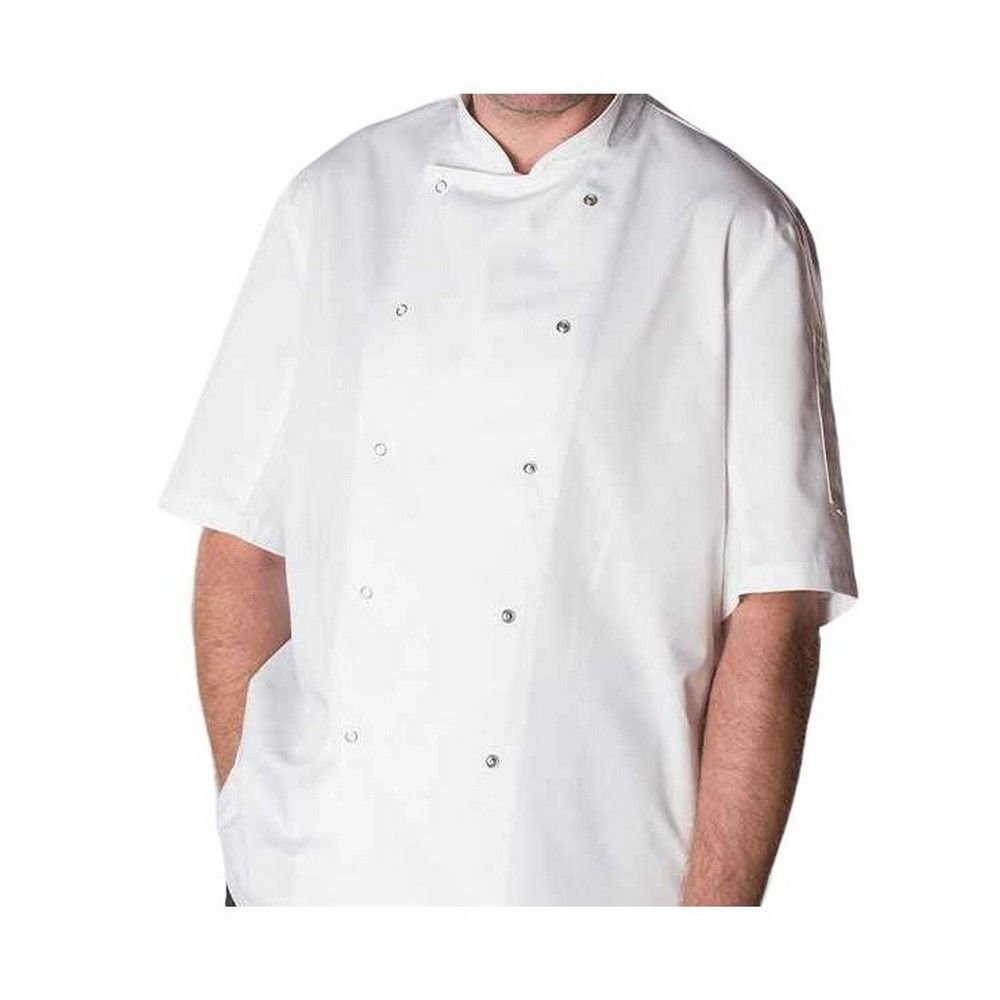Afd AFD Men's Coolmax Short-Sleeved Chef Jacket in White - 2
