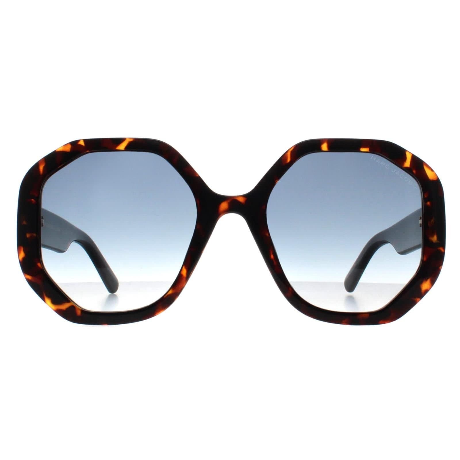 Marc Jacobs Marc Jacobs Women's Round Dark Havana Dark Blue Gradient MARC 659/S in Brown