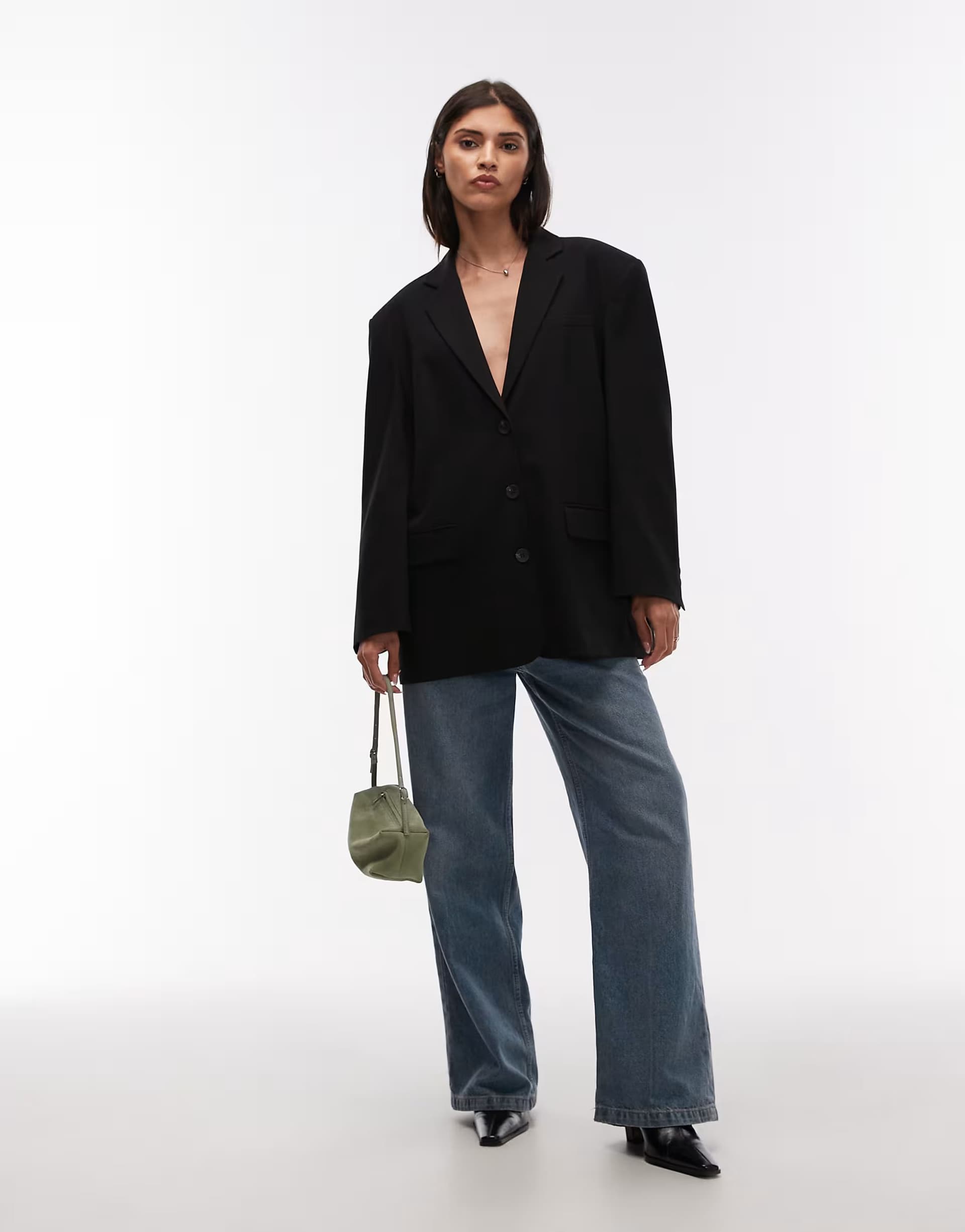 ASOS ASOS DESIGN oversized single breasted blazer in black