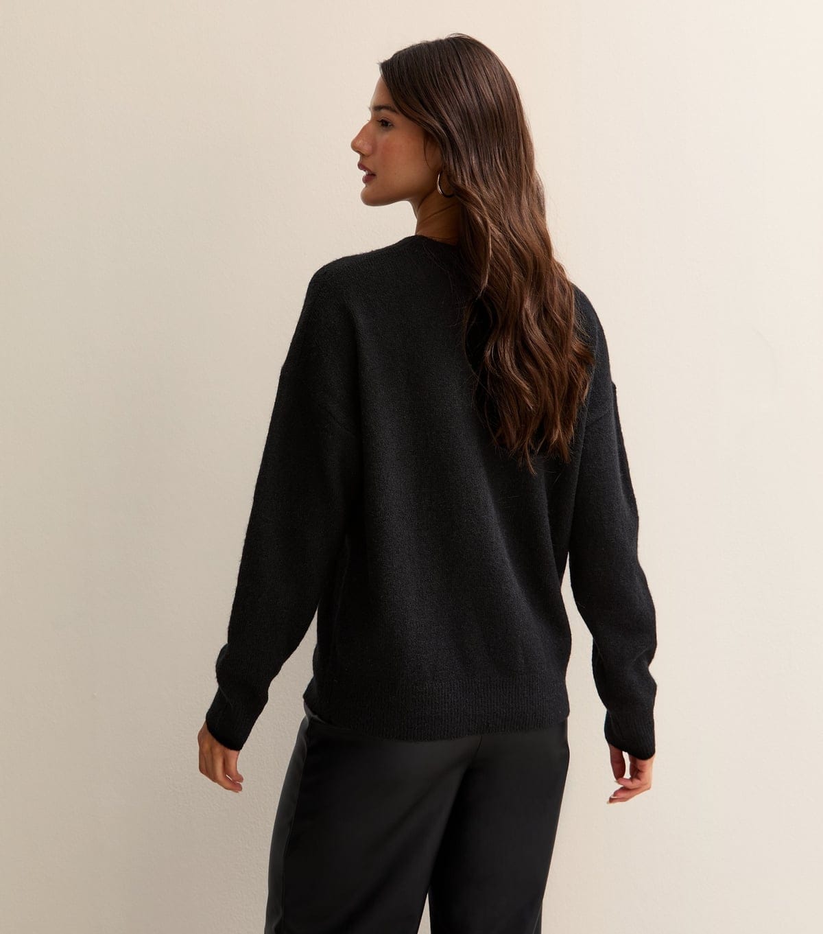 New Look Women's Black Christmas Sequin Appliqué Christmas Jumper New Look - 4