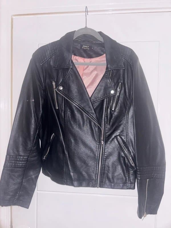 ASOS Leather look biker jacket euro 44 asos
